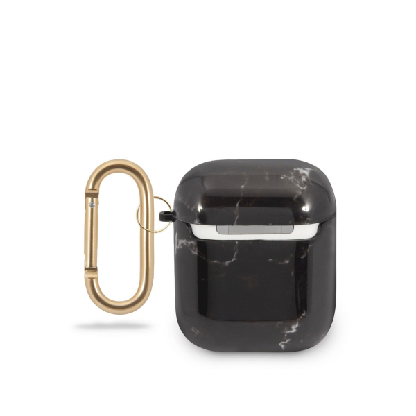 Обложка книги «GUACA2TPUMABK Guess TPU Marble Case for Airpods 1/2 Black»