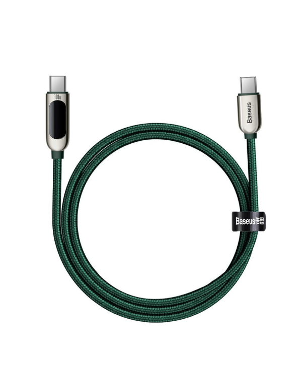 Baseus USB Type C - USB Type C cable 100 W (20 V | 5 A) 1 m Power Delivery with display screen power meter white (CATSK-B06)