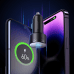 Car charger 2x USB C 70W with LED display Joyroom JR-CCD02 - black