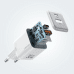 Дополнительное изображение книги «USAMS Ład. siec. 1xUSB+1xUSB-C PD30W 3A (only head) PD3.0 Fast Charging czarny|black X-ron Series CC189TC01 (US-CC189)»