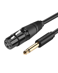 Ugreen microphone cable XLR (female) - 6,35 mm jack (male) 1 m black (20717 AV131)
