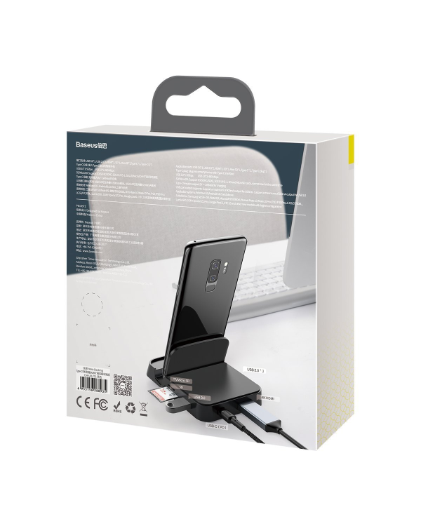 Baseus Mate USB Type-C Hub Desktop Docking Station Stand for Mobile Phone