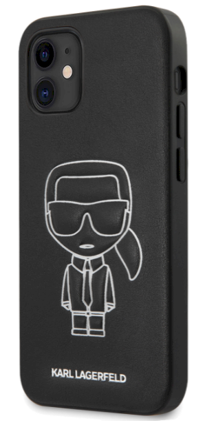 Karl Lagerfeld KLHCP12SPCUIKWH PU Embossed Чехол для Apple iPhone 12 Mini Черный Karl Lagerfeld KLHCP12SPCUIKWH PU Embossed Чехол для Apple iPhone 12 Mini Черный