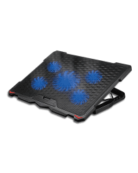 Охлаждающая подставка Platinet PLCP5FB для ноутбуков 17'' черная