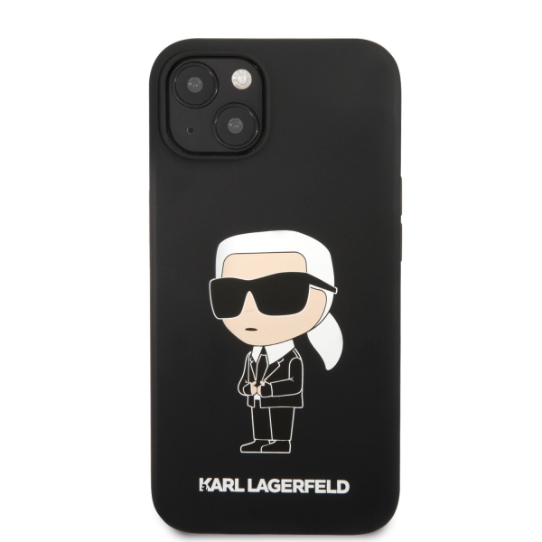 Karl Lagerfeld Liquid Silicone Ikonik NFT Case for iPhone 13 Black