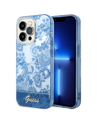 Guess GUHCP14XHGPLHB iPhone 14 Pro Max 6,7" niebieski|blue hardcase Porcelain Collection