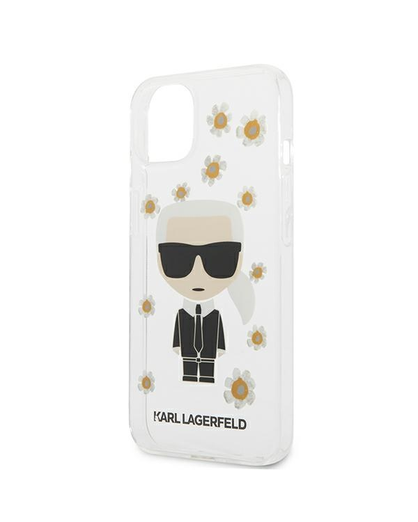 Karl Lagerfeld Ikonik Flower Case for iPhone 13 mini Transparent