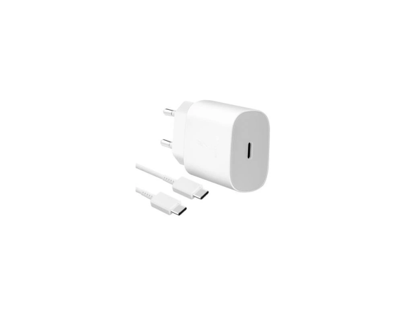 EP-TA800EWE + EP-DA905BWE Samsung 25W Travel Charger + USB-C|USB-C Data Cable White (OEM)