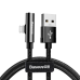 Обложка книги «Baseus Rhythm Bent - Elbow Cable USB / Lightning with Audio adapter Connector 2.4A 0.5m Black (CALLD-B01)»