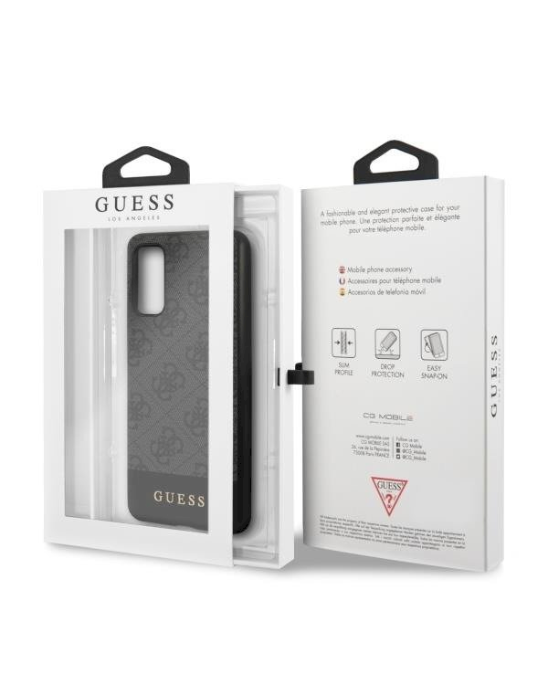 Guess GUHCS62G4GLGR 4G Stripe Cover Чехол для Samsung G980 Galaxy S20 Черный