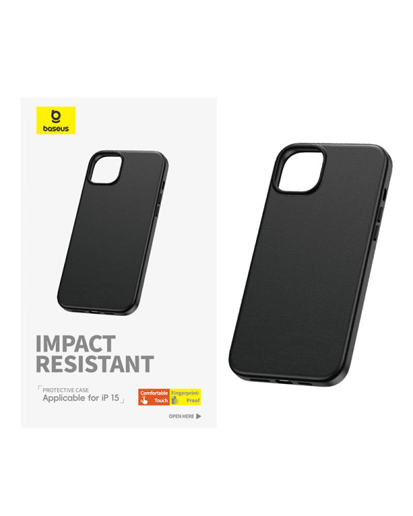 Чехол для телефона iPhone 15 Baseus Fauxther Series (черный)