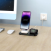 Индуктивное зарядное устройство Tech-Protect QI15W-A22 с подставкой 3 в 1 MagSafe для смартфона | Apple Watch | AirPods - черный