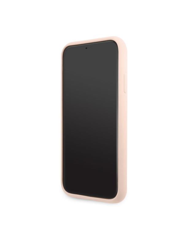 Guess Silicone Line Triangle Case for iPhone 11 Pink