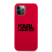 KLHCP12MSLKLRE Karl Lagerfeld Stack Black Logo Silicone Case for iPhone 12/12 Pro 6.1 Red