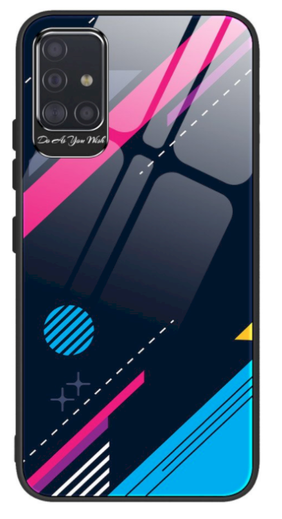 Fusion Color Glass Back Case Силиконовый чехол для Samsung A515 Galaxy A51 (Desing 4)