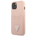 Guess Saffiano Double Card Case for iPhone 13 Pink