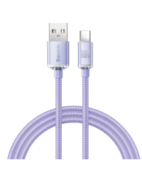 Baseus crystal shine series fast charging data cable USB Type A to USB Type C100W 1,2m purple (CAJY000405)