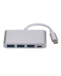 Fusion Разветлитель USB-C на 3 x USB 3.0 / USB-C серебристый