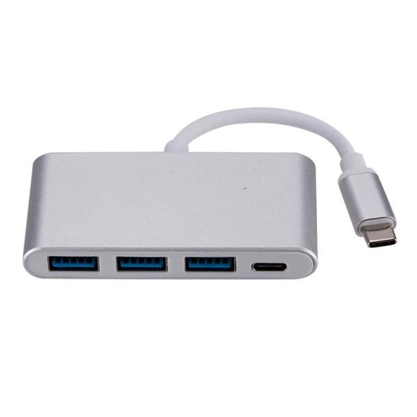 Fusion Разветлитель USB-C на 3 x USB 3.0 / USB-C серебристый
