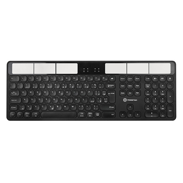 Беспроводная bluetooth-клавиатура Powerton Solar Slim для ПК / PS4 / XBOX / Smart TV / Android
