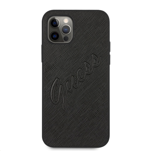 Обложка книги «GUHCP12LRSAVSBK Guess PU Saffiano Vintage Script Case for iPhone 12 Pro Max Black»