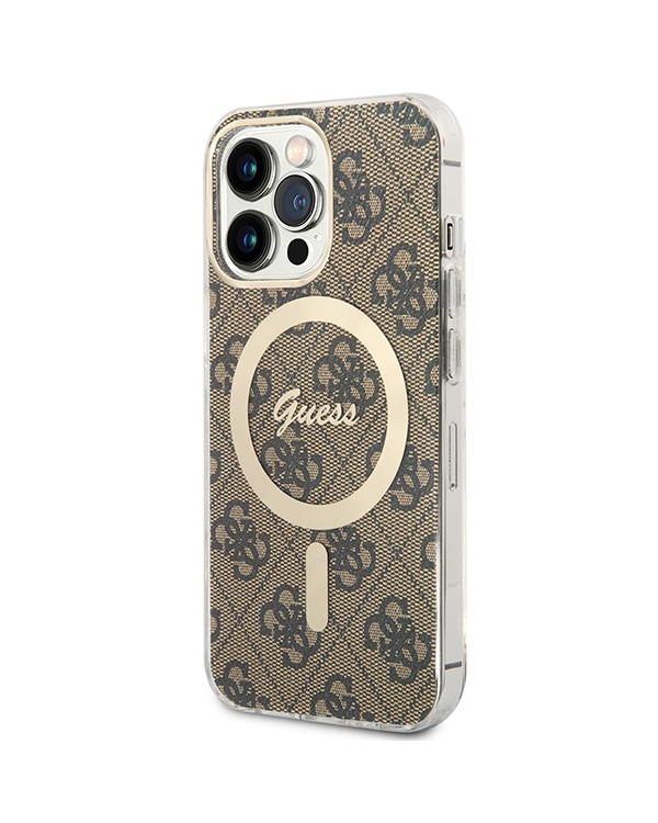 Чехол Guess GUBPP13XH4EACSW Magsafe с беспроводным зарядным устройством для iPhone 13 Pro Max |brown