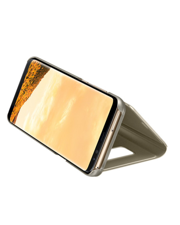 Samsung EF-ZG955CFEGWW Clear View Cover Оригинальный чехол книжка для Samsung G955 Galaxy S8 Plus Золотой