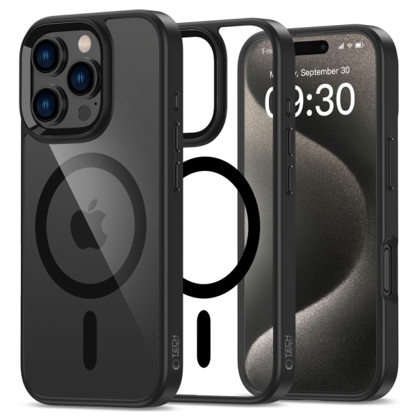 Обложка книги «TECH-PROTECT MAGMAT MAGSAFE IPHONE 16 PRO BLACK|CLEAR»