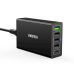 Обложка книги «Choetech travel wall Charger 4x USB / 1X USB Type C 60W Power Delivery Quick Charge black (Q34U2Q-EU)»