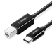USB 2.0 C-B UGREEN US241 to 2m printer cable (black)