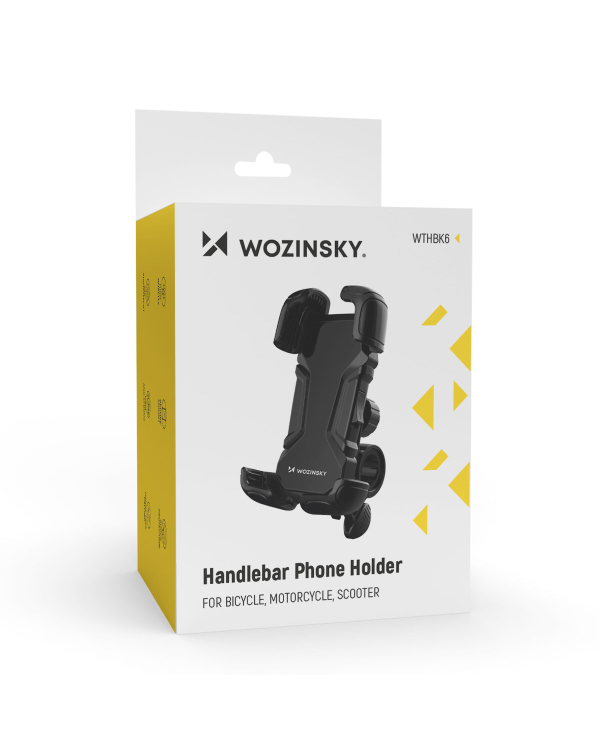 Wozinsky strong phone holder for the handlebar of a bicycle, motorcycle, scooters black (WBHBK6)