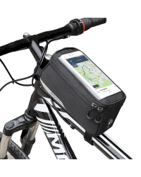 Wozinsky Bike Front Storage Bag Bicycle Frame Phone Case 6,5 inch max 1L black (WBB6BK)