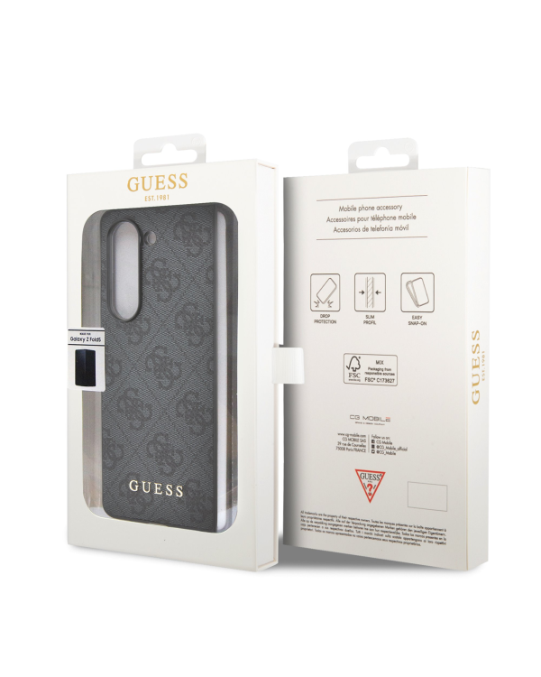 Чехол Guess 4G Charms для Samsung Galaxy Z Fold 5 серый
