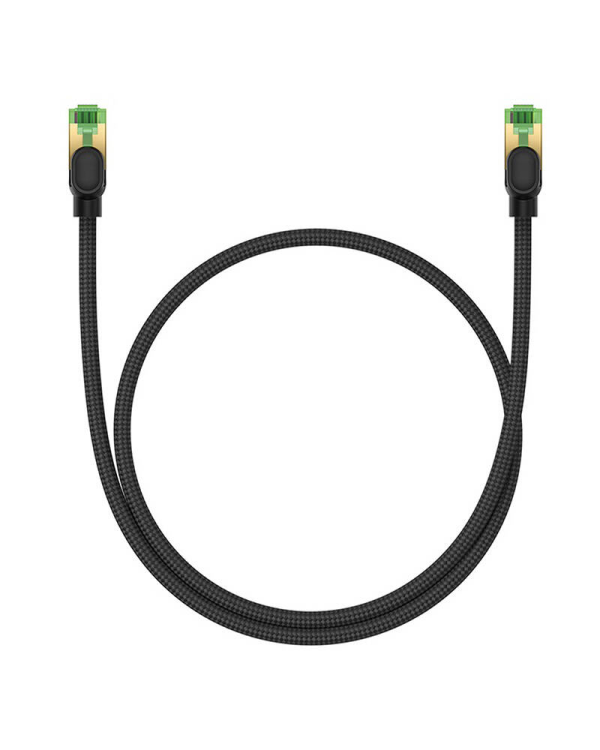 Braided network cable cat.8 Baseus Ethernet RJ45, 40Gbps, 0,5m (black)
