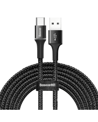 Baseus halo data cable USB For Type-C 2A 3m Black