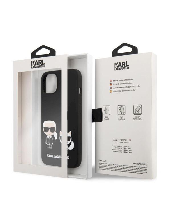 Дополнительное изображение книги «KLHCP13SSSKCK Karl Lagerfeld and Choupette Liquid Silicone Case for iPhone 13 mini Black»