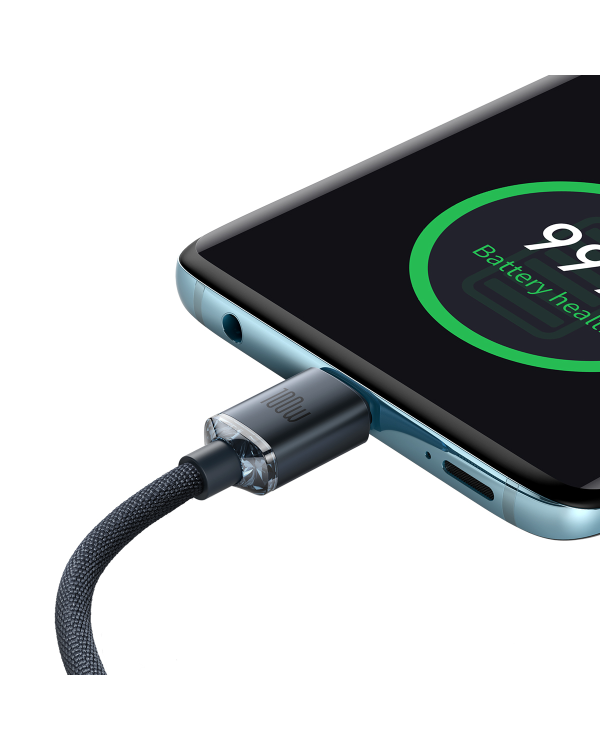Кабель Baseus Crystal Shine Series Кабель USB для быстрой зарядки и передачи данных USB Type C - USB Type C 100W 2m черный (CAJY000701)