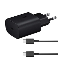 EP-TA800EBE + EP-DA705BBE Samsung 25W Travel Charger + USB-C|USB-C Data Cable Black (OEM)