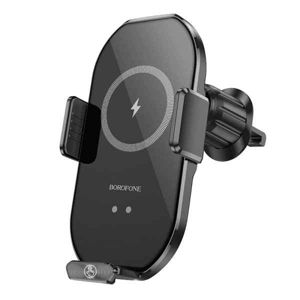Обложка книги «Borofone Car holder BH206 Rusher with induction charging to air vent black»