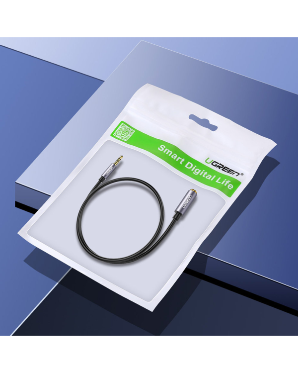 Ugreen adapter cable extension AUX mini jack 3.5 mm 1.5m blue (AV118)