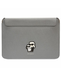 Karl Lagerfeld Sleeve KLCS16SAKCPMG 16" silver|silver Saffiano Karl&Choupette
