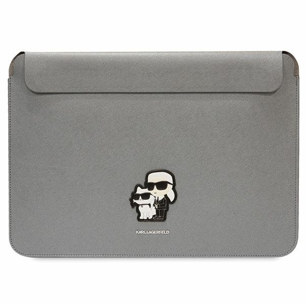 Karl Lagerfeld Sleeve KLCS16SAKCPMG 16" silver|silver Saffiano Karl&Choupette