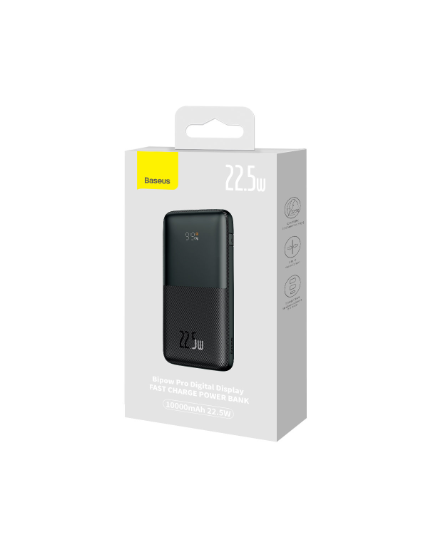 Baseus Bipow Pro powerbank 10000mAh 22.5W + USB 3A cable 0.3m black (PPBD040001)