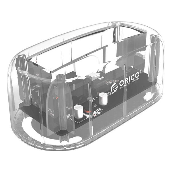 Docking Station Orico 1-Bay HDD/SSD 3.5” USB-C 3.1 Gen2 (transparent)