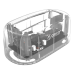 Docking Station Orico 1-Bay HDD/SSD 3.5” USB-C 3.1 Gen2 (transparent)