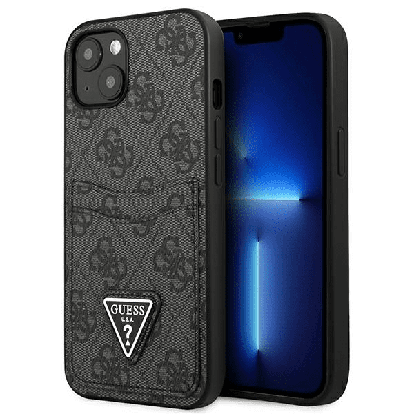 Обложка книги «Guess 4G Saffiano Double Card Case for iPhone 13 Black»