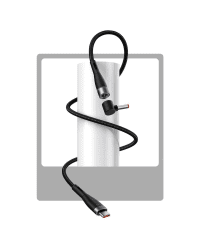 Baseus Zinc Magnetic Series Lenovo Laptop Charging Cable USB Type C to DC Round Port(4,0 x 1,7mm) 100W 2m black (CATXC-T01)