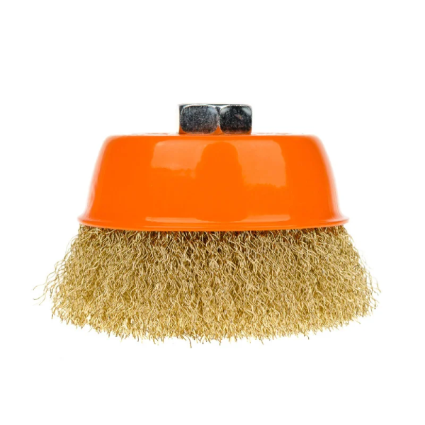 Щетка Polax с чашечкой и резьбой для угловых шлифовальных машин M14 | 100 мм