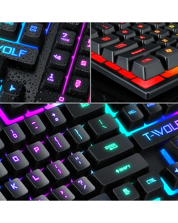 Игровая клавиатура T-WOLF T20 со светодиодной подсветкой (ENG)