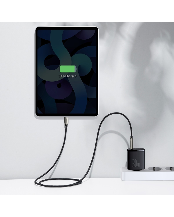 Baseus Сетевое зарядное устройство 2xUSB USB-C PD 3A 30W черная